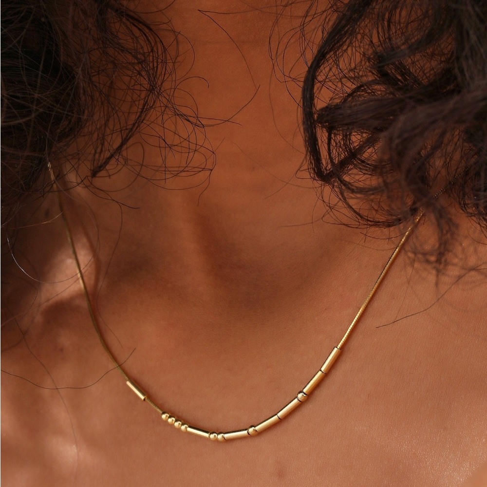 I’d Help You Bury The Body necklace gold filled BFF Best Friends Morse Code